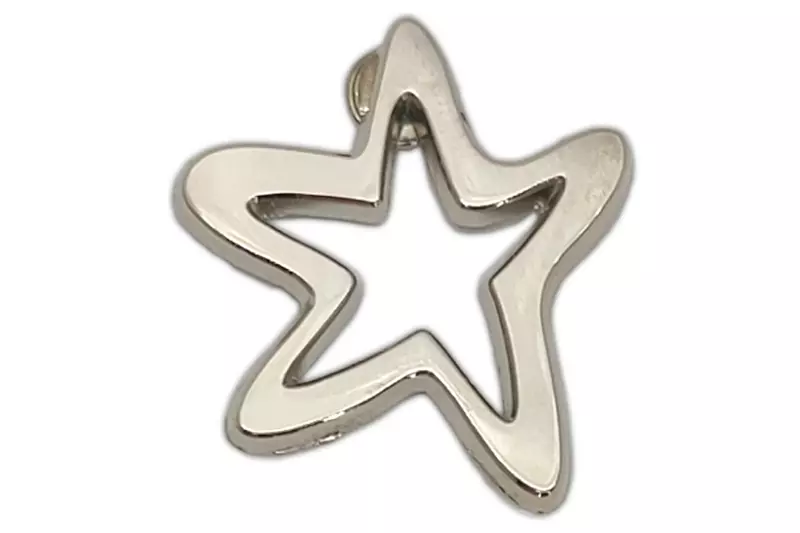 Custom no enamel star pin